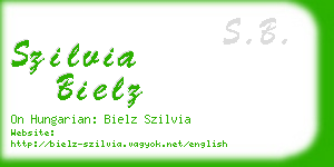 szilvia bielz business card